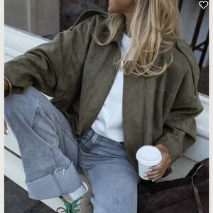 Easy Clothes Olive Women's Jacket NWT Luxurious Faux Suede